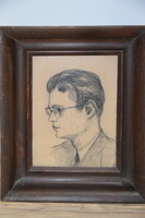 Male portrait pencil drawing with a pleasant atmosphere