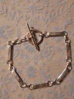 Antique silver bracelet with Greek pattern - 23 cm
