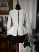 TOPSHOP 38-as exkluzív fehér alkalmi peplum blúz, felső ruha