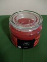 Raspberry glass candle