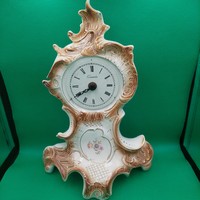 Sitzendorf baroque porcelain fireplace clock