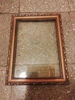 Small old picture frame with glass plate
