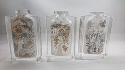 3 db XX század eleji belül festett távolkeleti(valószínűleg kínai) parfümös üvegek