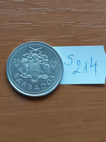 Barbados 25 cents 2008 windmill nickel plated steel s214