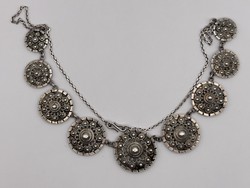 Antique style filigree silver women's necklace / Vietnamese collie