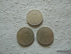 Madonnás ezüst 2 pengő 1929 3 darab LOT !
