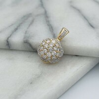 14K yellow gold pendant with brilliants 0.645 Ct.