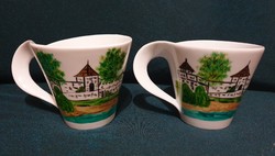 Porcelain - mug, cup, special handle, hand painted