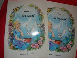 Gyönyörű képes mesekönyv GRIMM: HAMUPIPŐKE  FÜZESI ZSUZSÁTÓL német nyelvű darabra A/ 3 képek szerint