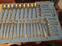 37 pieces of alpacca cutlery spoon and fork etc