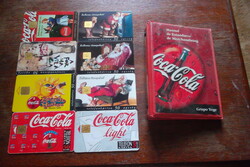 Coca-cola telefonkártyák és egy gyűrűsmappa