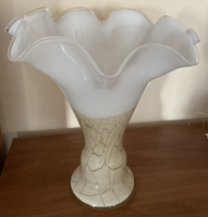 Hatalmas művészi üveg váza 37 x 35 cm