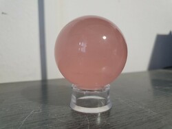 Rose quartz mineral sphere