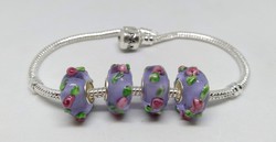 Murano lampwork glass bead charm, pandora bracelet, necklace