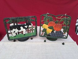Cast iron cookbook holders baking cooking bocis fruit fruity boci cow cow