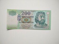 UNC 200 forint 2001 FE, ritka betűjel