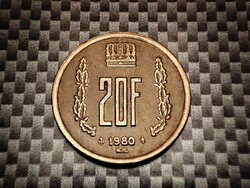 Luxemburg 20 frank, 1980