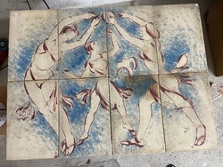 Zsolnay pirogranit mozaik falikép