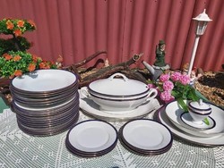 29-piece Czech tableware, soup bowl, steak plate