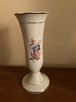 Hólloháza porcelain vase with Hajnalka pattern, marked