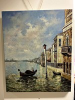 Cozy modern beautiful painting! A beautiful piece of life in Venice