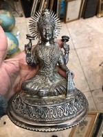 Far Eastern metal deity statue, 16 cm high.