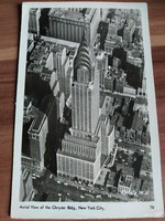 Régi amerikai képeslap, Aerial View of the Chrysler Building - New York City, 1948-ból