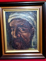 Arab male portrait antique painting