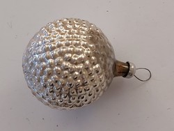 Old glass Christmas tree ornament silver fruit mandarin glass ornament