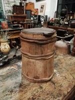 Floured wooden box, storage box from the end of the 19th century, handmade unique kitchen storage