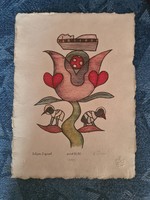 István Ef Zámbó (1950) : tulip with 2 hearts (ebp)