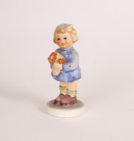 Girl with nosegay - 9 cm hummel / goebel porcelain figurine