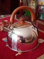 Marked original metal Swiss tea pot