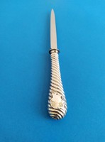 Silver art-deco leaf-cutting knife