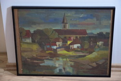 Unknown painter: landscape village landscape