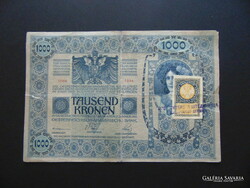 1000 korona 1902 Szerb-Szlovén-Horvát bélyeg + Bélyegzés ! RR 01