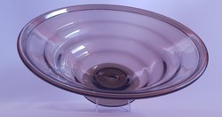 Alfredo Barbini modern Italian Murano glass bowl, engraved.