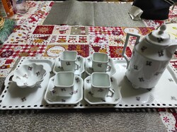 Antique rose coffee set for 4 people