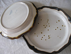 Baldelly italy retro faience bowl 2 pieces in one