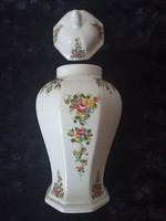 Jelzett Lichte porcelán fedeles váza, urnaváza