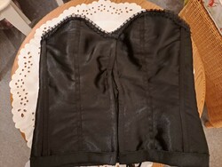 Fekete szatén corsage (fűző) 80B
