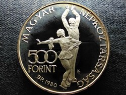 XIII. Téli olimpiai játékok Lake Placid .640 ezüst 500 Forint 1980 BP PP BANKI TOK (id69760)