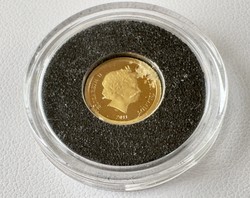 728T. From HUF 1! 14K gold (0.5 g) Solomon Islands $5, 2011, Petra, Jordan