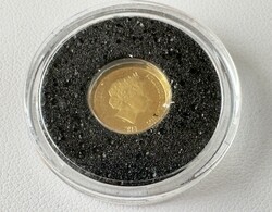 727T. From HUF 1! 14K gold (0.5 g) Solomon Islands $1, 2013, Pyramids of Giza!