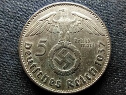 Németország Horogkeresztes .900 ezüst 5 birodalmi márka 1937 J (id69820)