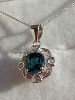 London topaz 925 silver pendant with necklace