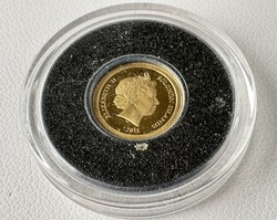734T. 1 Forintról! 14k Arany (0,5 g) Salamon szigeteki 5 $ , 2011-es, A Kínai Fal!