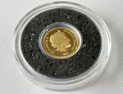730T. 1 Forintról! 14k Arany (0,5 g) Salamon szigeteki 1 $ , 2013-as , Zeusz szobra  az Olimpián