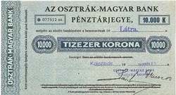 Hungary 10,000 Austro-Hungarian kroner banknote 1918 replica