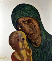 André szabó / endre / (1923-2007): virgin mother with child 1970